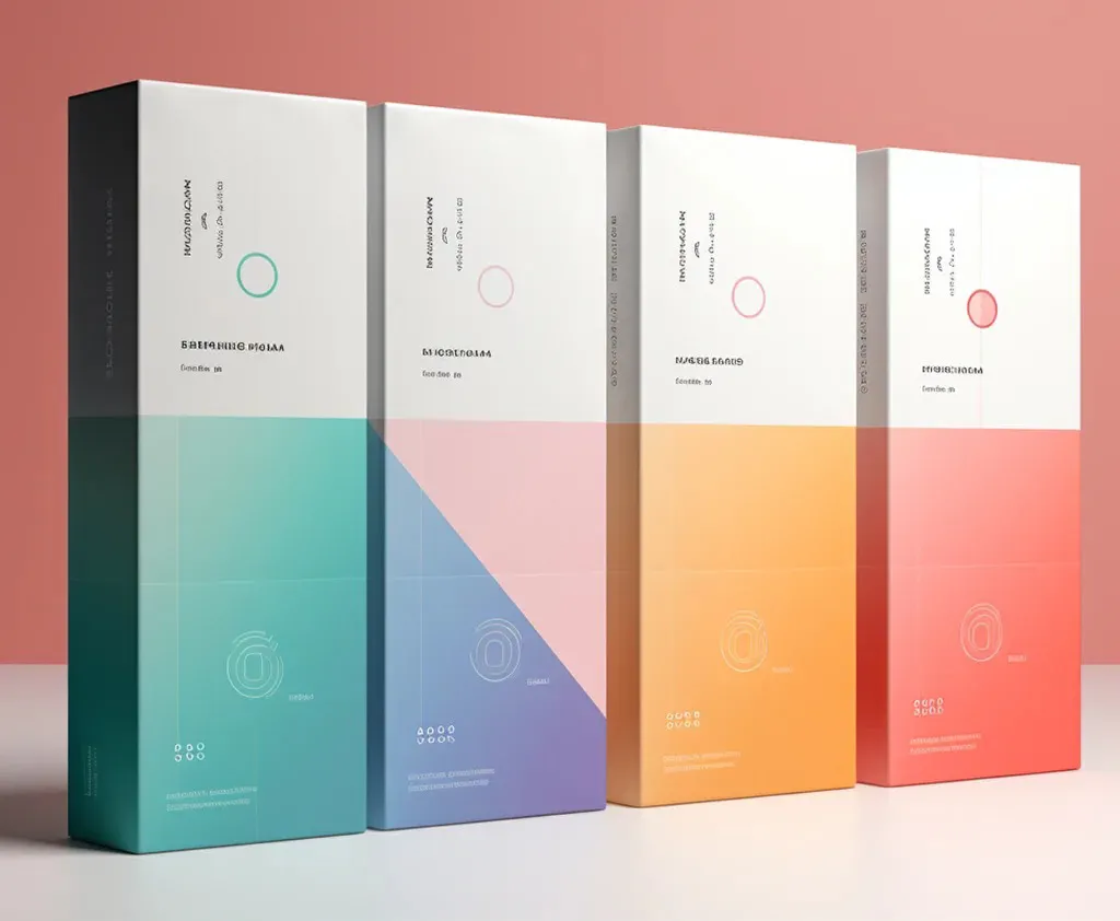 纯色盒装药品包装系列